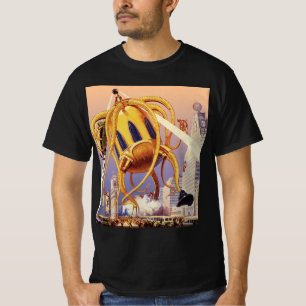 T-shirt Science-fiction vintage Guerre d'invasion Alien Pi