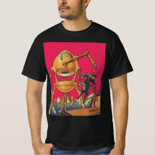 T-shirt Science-fiction vintage Robot Alien capture un hom