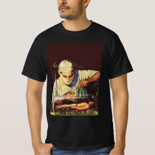 T-shirt Science-fiction vintage, Scientifique fou en labor