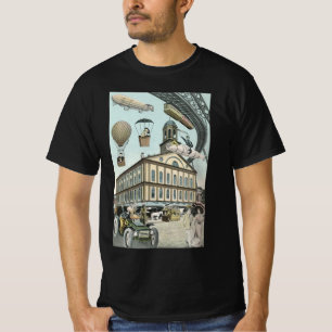 T-shirt Science Fiction vintage, Victorian Steam Punk City