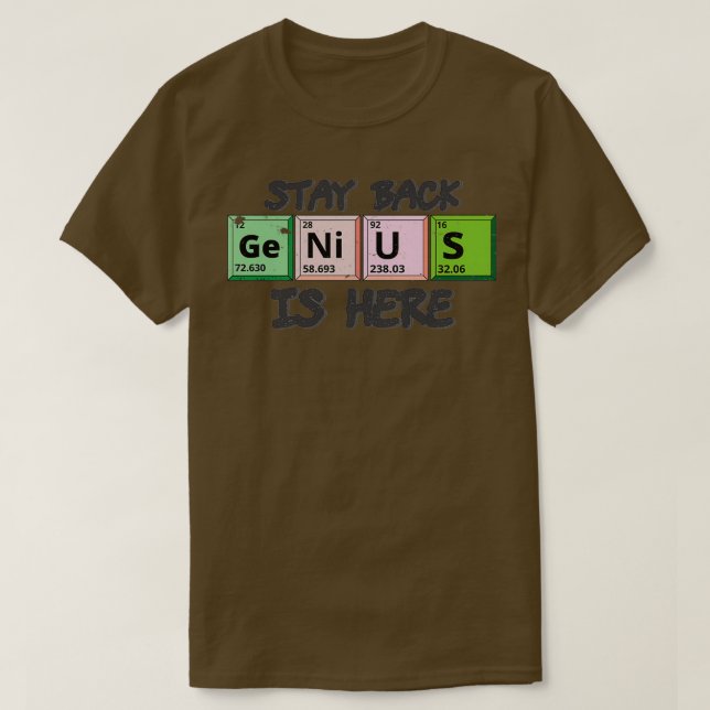 T-shirt Science - Génie du tableau périodique (Design devant)