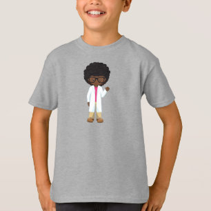 T-shirt Science Girl, African American Girl, Scientist