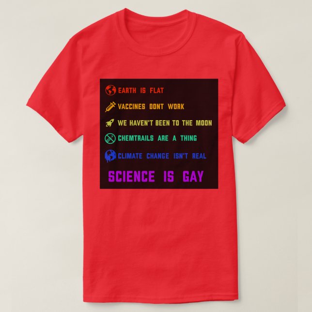 T-shirt Science is gay  (Design devant)