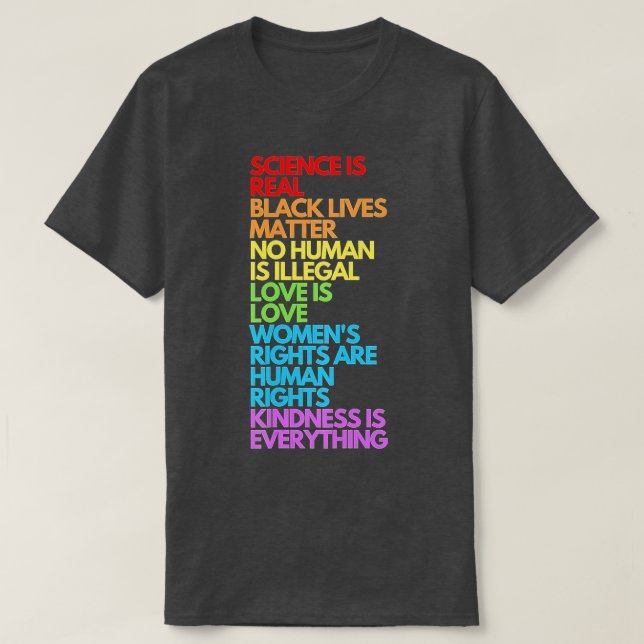 T-shirt Science is Real Black Lives Matter Pride Month (Design devant)