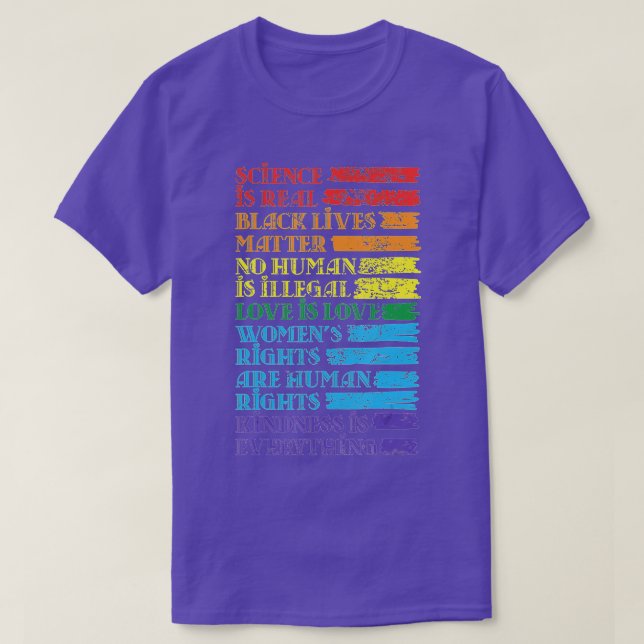 T-shirt Science is Real Black Lives Matter Pride Month (Design devant)