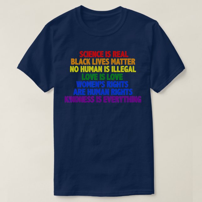 T-shirt Science is Real Black Lives Matter Pride Month (Design devant)
