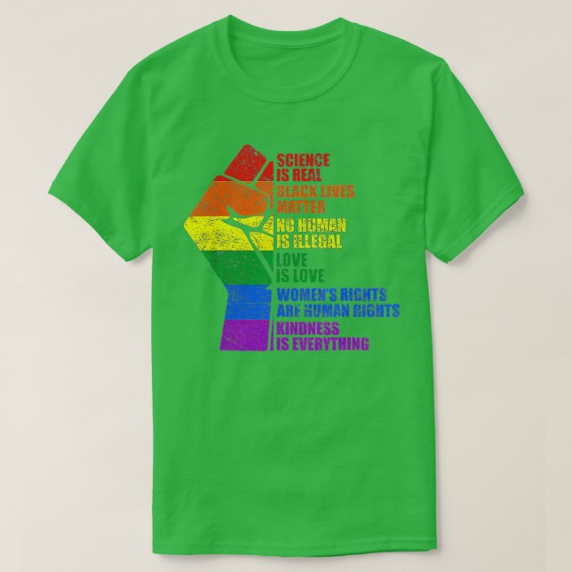 T-shirt Science is Real Black Lives Matter Pride Month (Design devant)