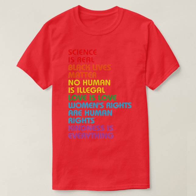 T-shirt Science is Real Black Lives Matter Pride Month (Design devant)