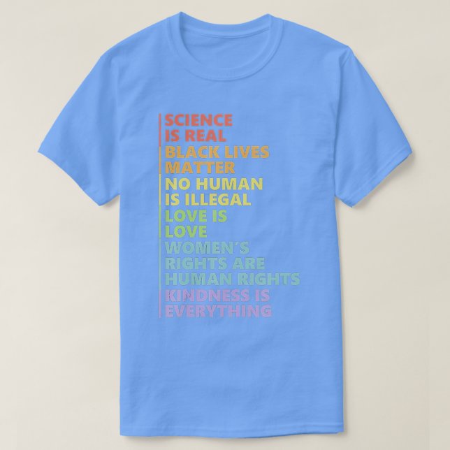 T-shirt Science is Real Black Lives Matter Pride Month (Design devant)