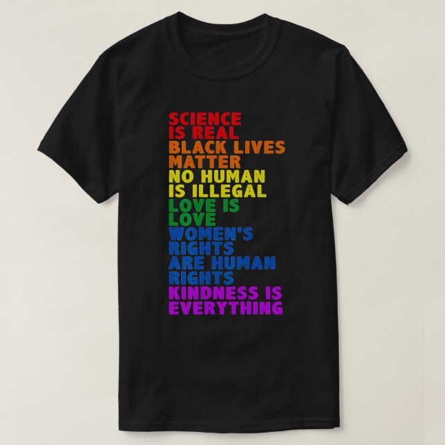 T-shirt Science is Real Black Lives Matter Pride Month (Design devant)