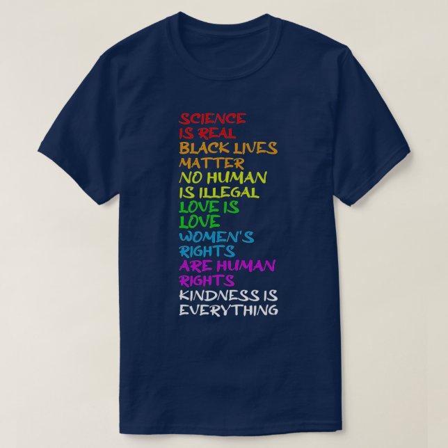 T-shirt Science is Real Black Lives Matter Pride Month (Design devant)