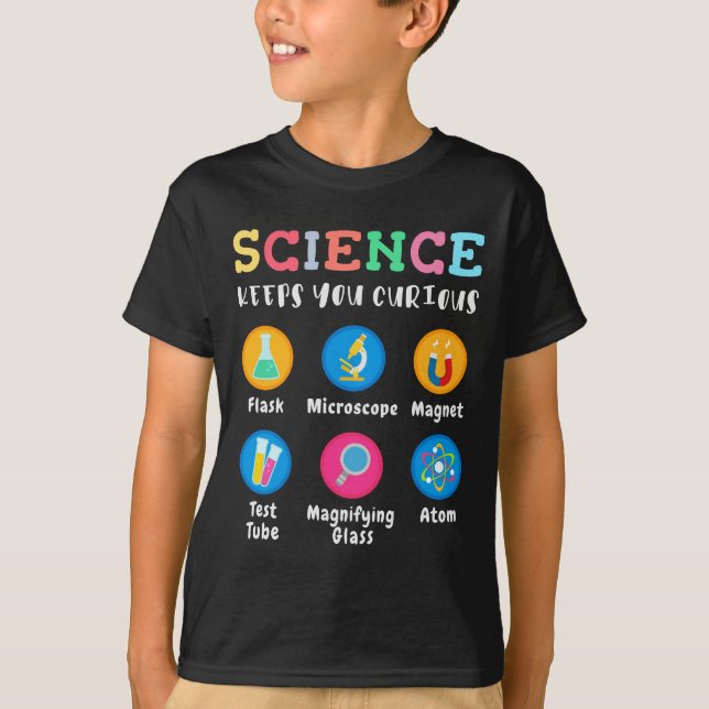 T-shirt Science keeps you curious (Devant)
