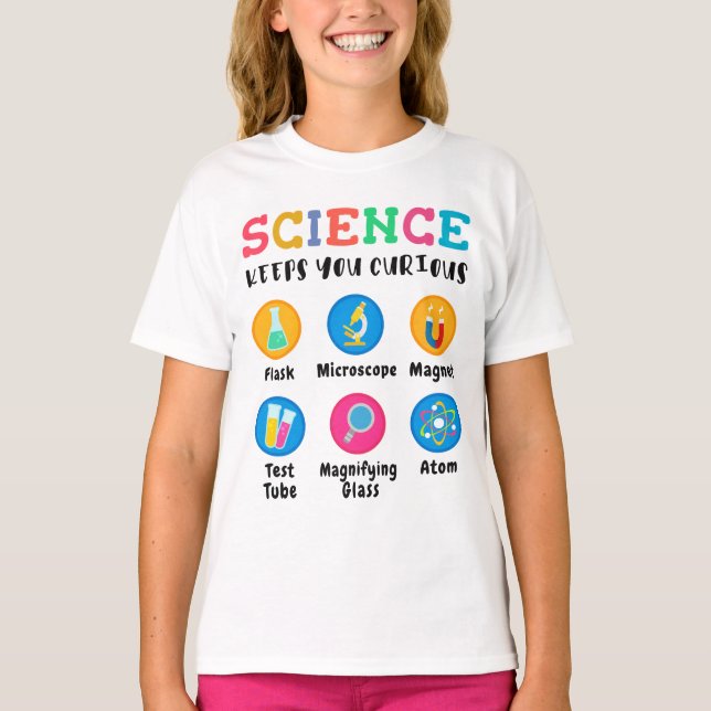 T-shirt Science keeps you curious (Devant)
