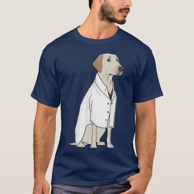 T-shirt Science lab Labrador Retriever in a lab coat frien (Devant)