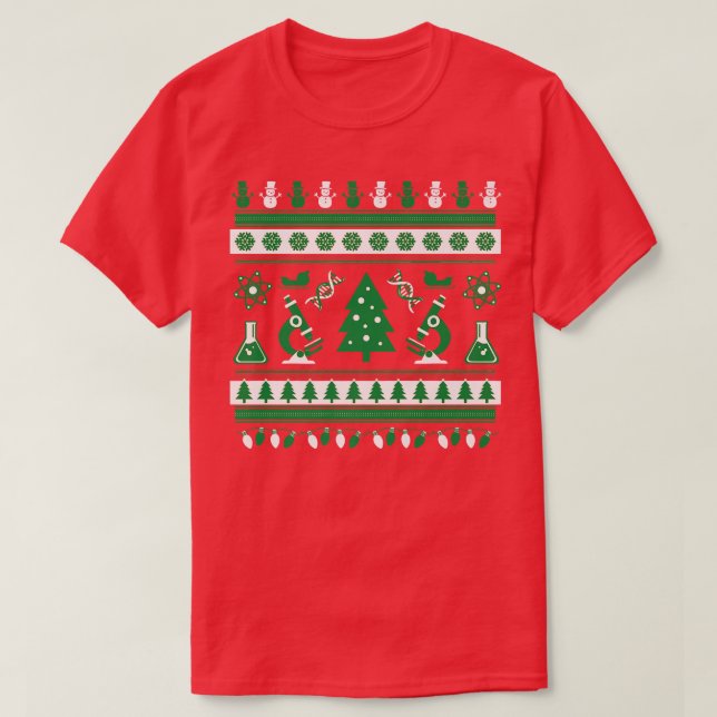 T-shirt Science Laboratory Ugly Christmas Sweater Premium  (Design devant)