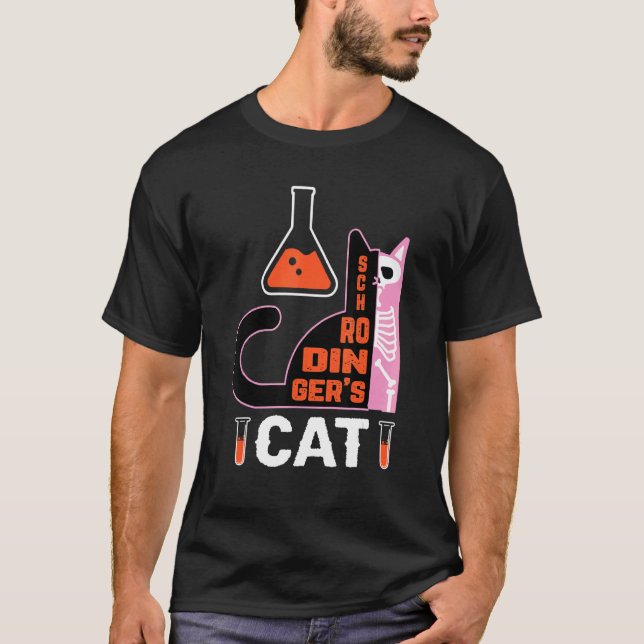 T-shirt Science  Le Chat de Schrödinger (Devant)