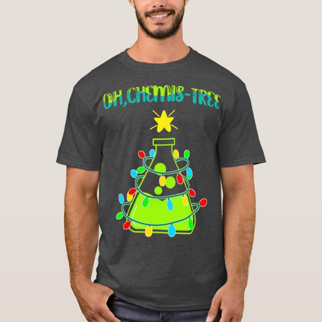 T-shirt Science Noël Arbre Pun Oh Chemistree Funny (Devant)