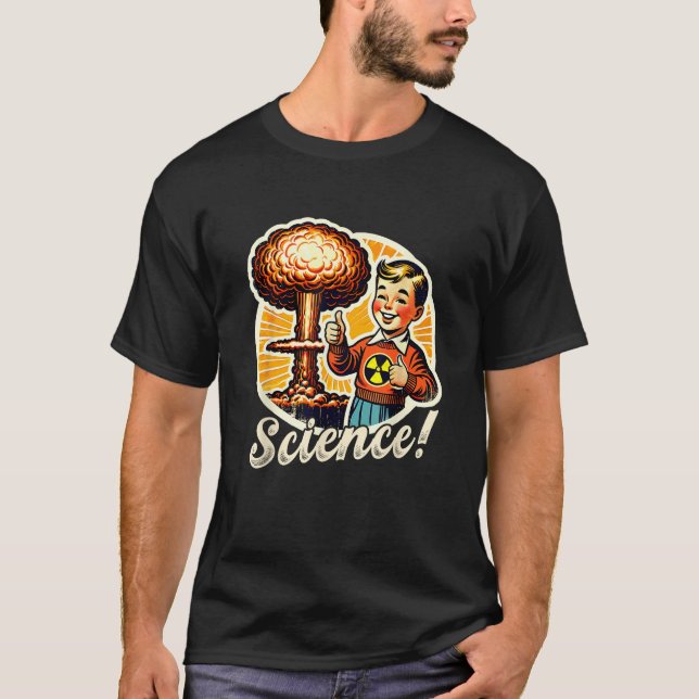 T-shirt Science Nucléaire Bombe Atomique Explosion Rétro D (Devant)