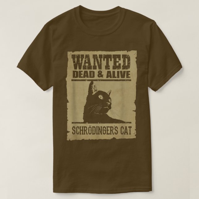 T-shirt Science Recherché Morts Et Vivants Schrodinger Cha (Design devant)