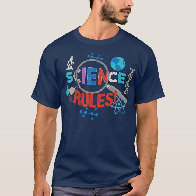 T-shirt Science Règle Style Vintage Graphiques (Devant)
