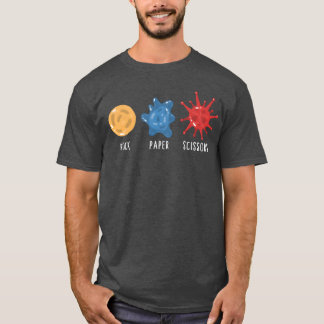 T-shirt Science Rock Paper Scissor Microorganism friend