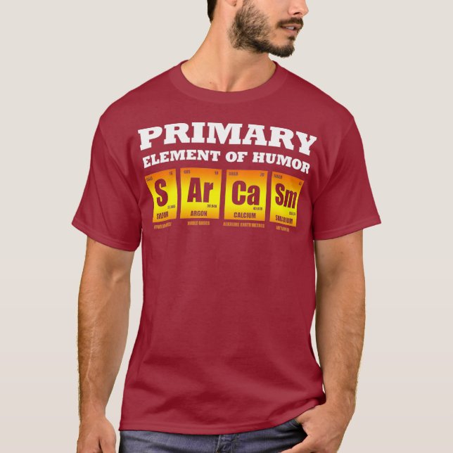 T-shirt Science Sarcasme S Ar Ca Sm Éléments principaux (Devant)