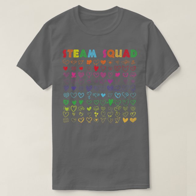 T-shirt Science Tech Engineering Art Math Teacher STEAM Sq (Design devant)