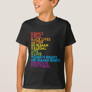T-shirt Science Vie Noire Réelle Rainbow Lgbt Pride Blm