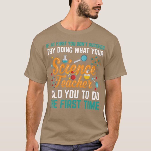 T-shirt Scienceeacher Funny Chemistry Eperiment Saying boy (Devant)