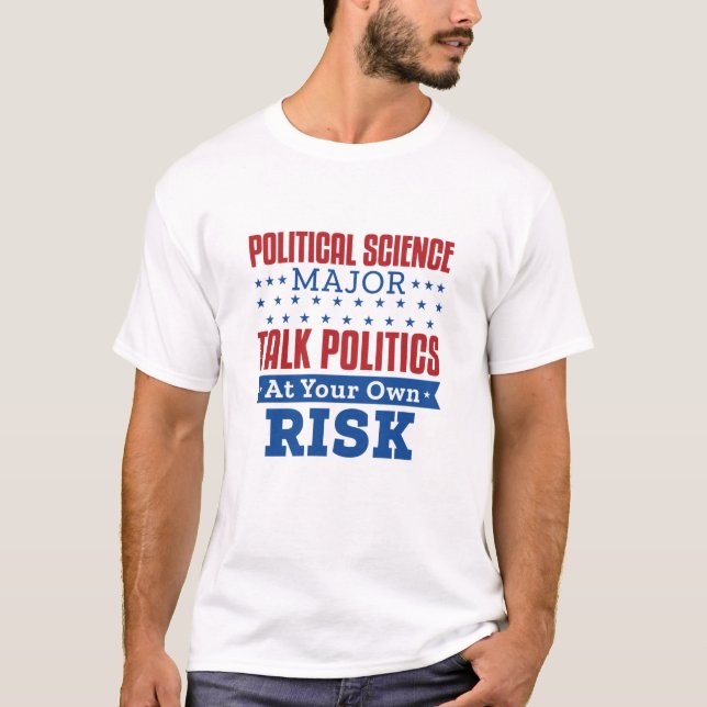 T-shirt Sciences politiques Parler de politique et de poli (Devant)