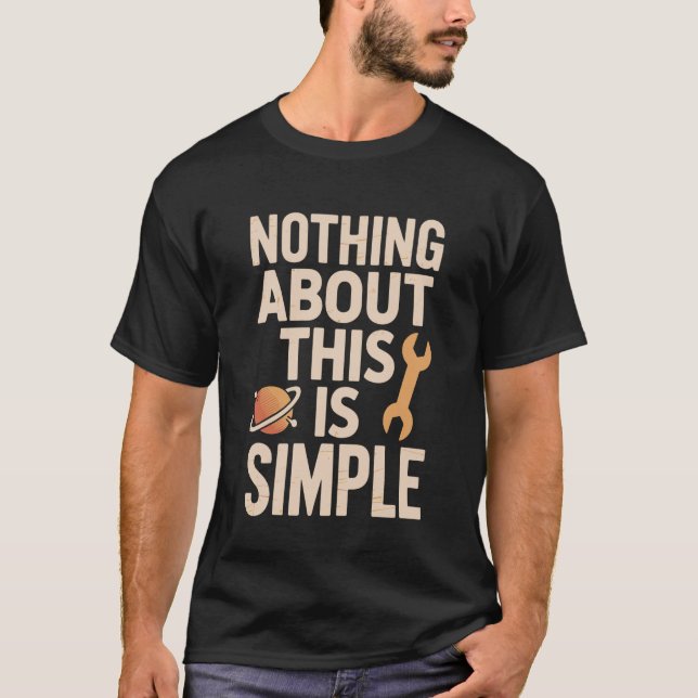 T-shirt Scientifique de fusée Ingénieur en aérospatiale (Devant)