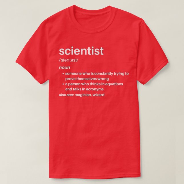 T-shirt Scientifique Définition amusante (Design devant)