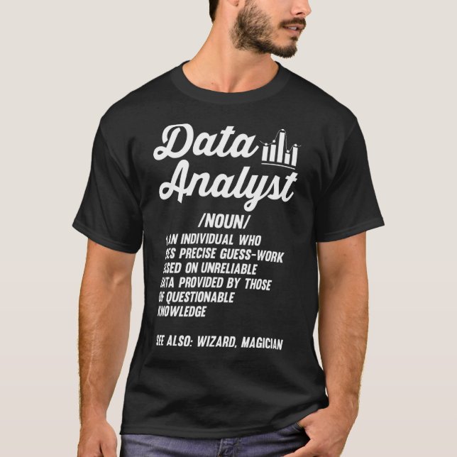 T-shirt Scientifique des données Définition de l'analyste  (Devant)