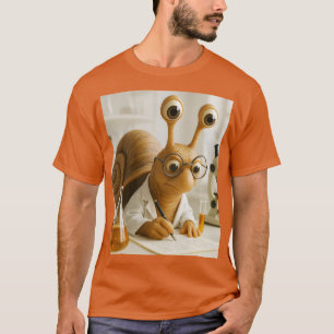 T-shirt Scientifique Escargot Célèbre Fantastique Mignon