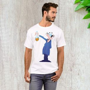 T-shirt Scientifique Fou Tenant un Bécher Amusant Science