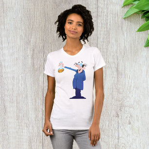 T-shirt Scientifique Fou Tenant un Bécher Amusant Science
