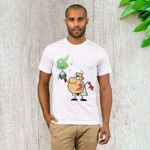 T-shirt Scientifique Fou Tenant une fiole qui Bouillonne S