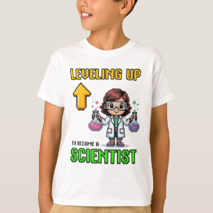 T-shirt Scientifique qui monte de niveau Ck à l'école drôl