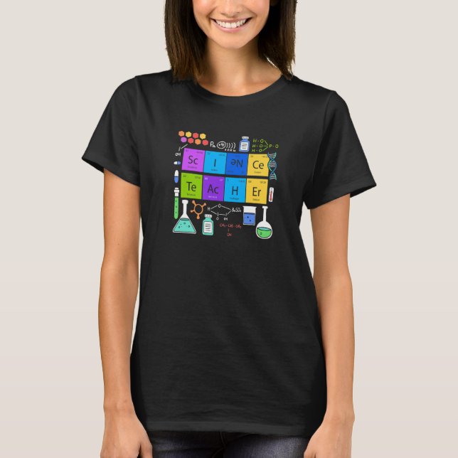 T-shirt Scientifique Science Chimie Fan Elements Professeu (Devant)