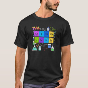T-shirt Scientifique Science Chimie Fan Éléments Professeu
