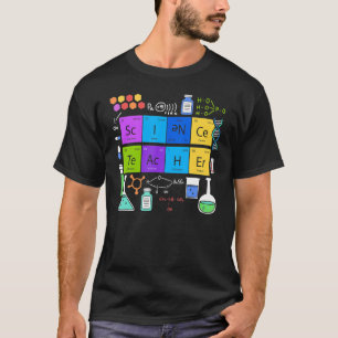 T-shirt Scientifique Science Chimie Fan Elements Professeu
