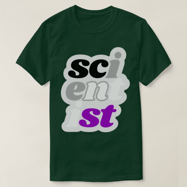 T-shirt scientist asexual vertical no border (Design devant)