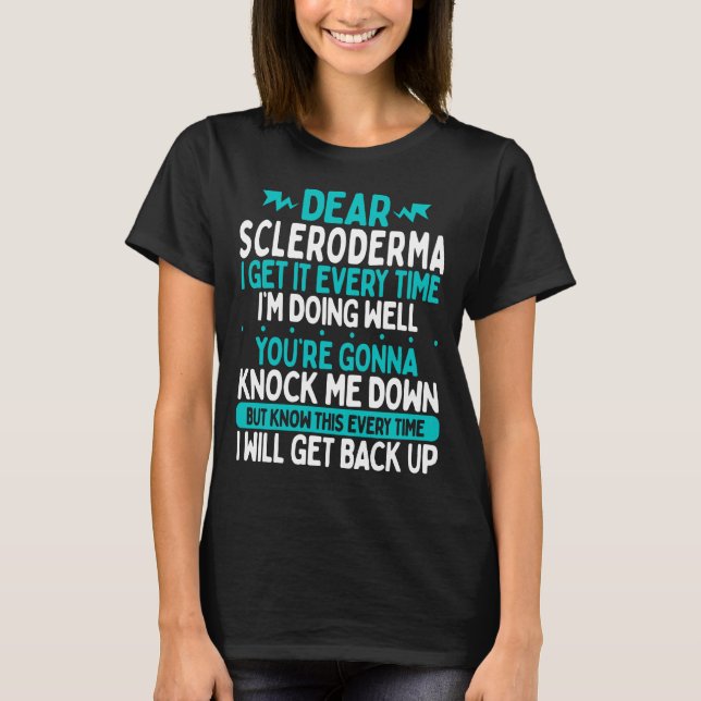 T-shirt Scleroderma Awareness Day Teal Scleroderma Ribbon (Devant)