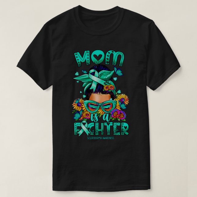 T-shirt Scleroderma Sensibilisation Maman chasseur désordr (Design devant)