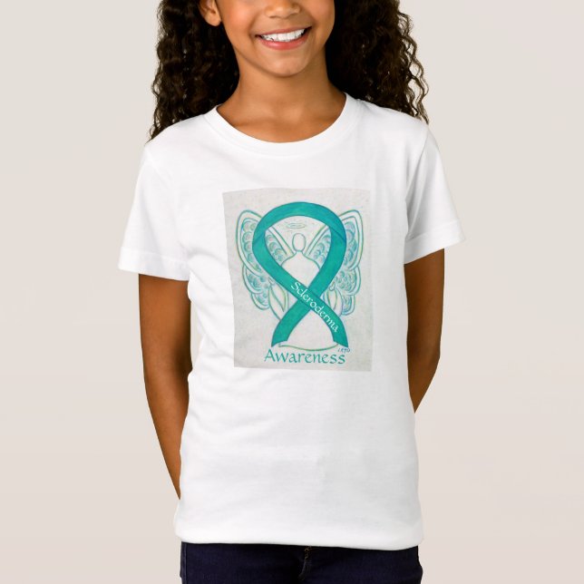 T-Shirt Scleroderma Sensibilisation Ruban Angel Chemise pe (Devant)