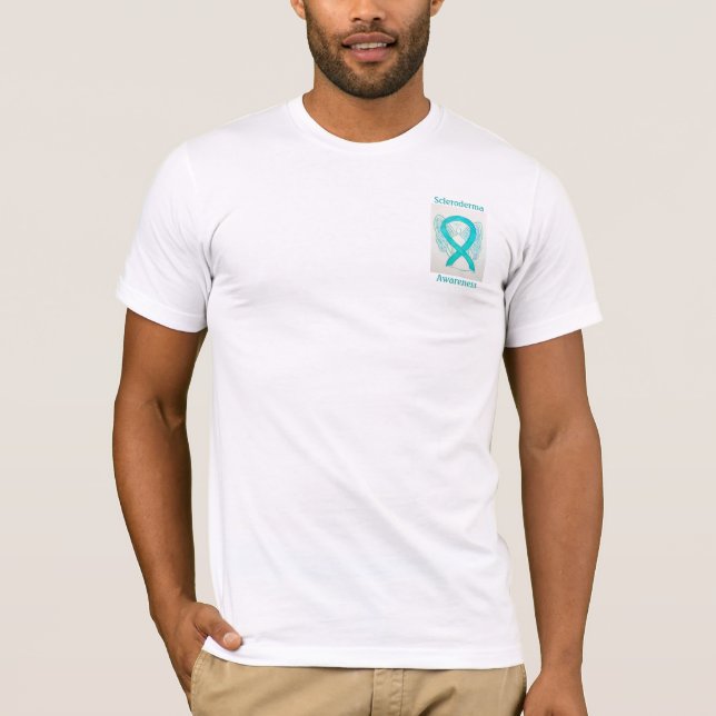 T-shirt Scleroderma Sensibilisation Ruban Angel personnali (Devant)