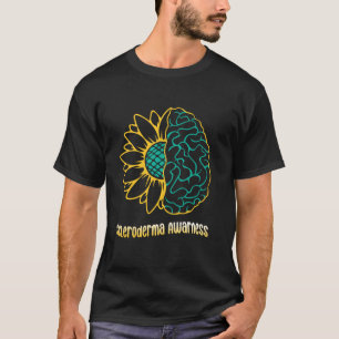 T-shirt Scleroderma Sensibilisation Tournesol Vert Ruban F