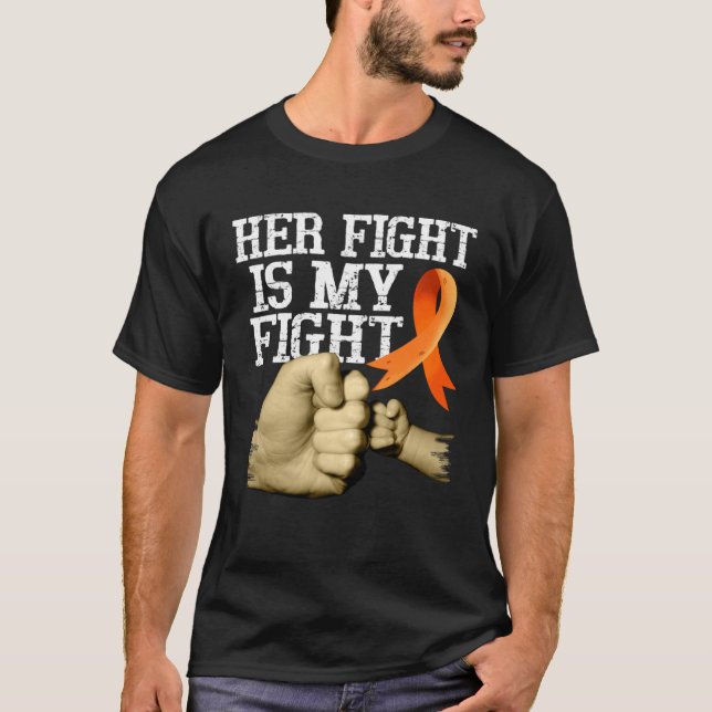 T-shirt Sclérose En Multiples Conscience Sa Lutte Est Mon  (Devant)