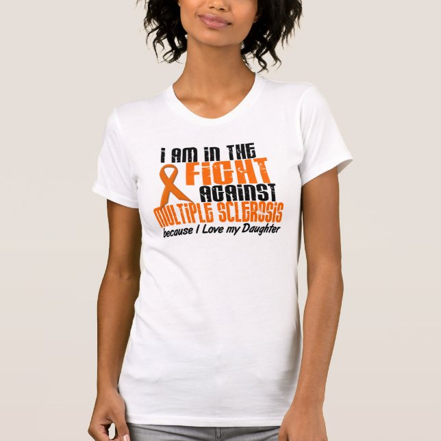 T-shirt Sclérose en plaques de milliseconde DANS le COMBAT (Devant)