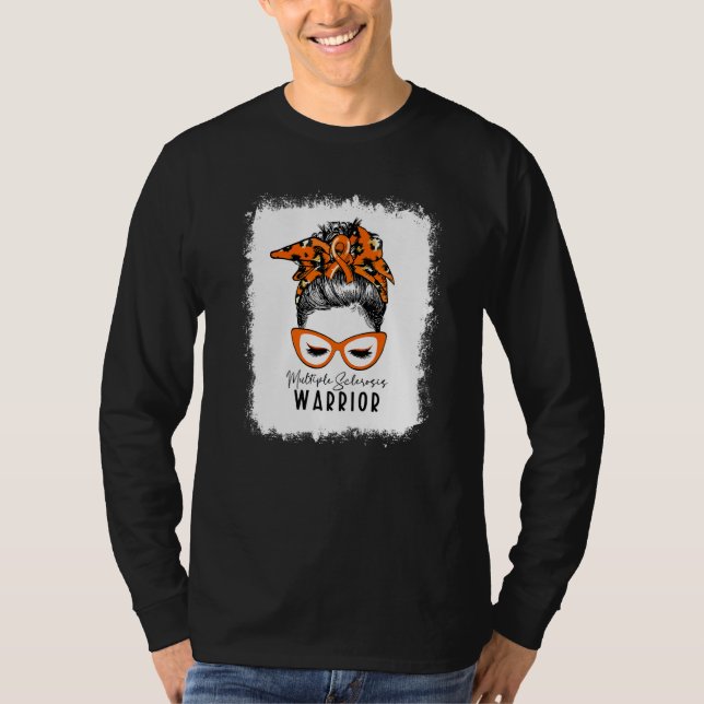 T-shirt Sclérose multiple blanchie Guerrier Messy Bun Ms W (Devant)